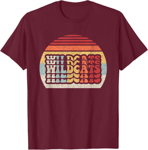 Vintage Retro Wildcat Wildcats T-Shirt - T-Shirt | Maroon