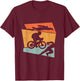 Triathlon Vintage Retro Swimming Cycling Running Athlete SC T-Shirt - T-Shirt | Maroon