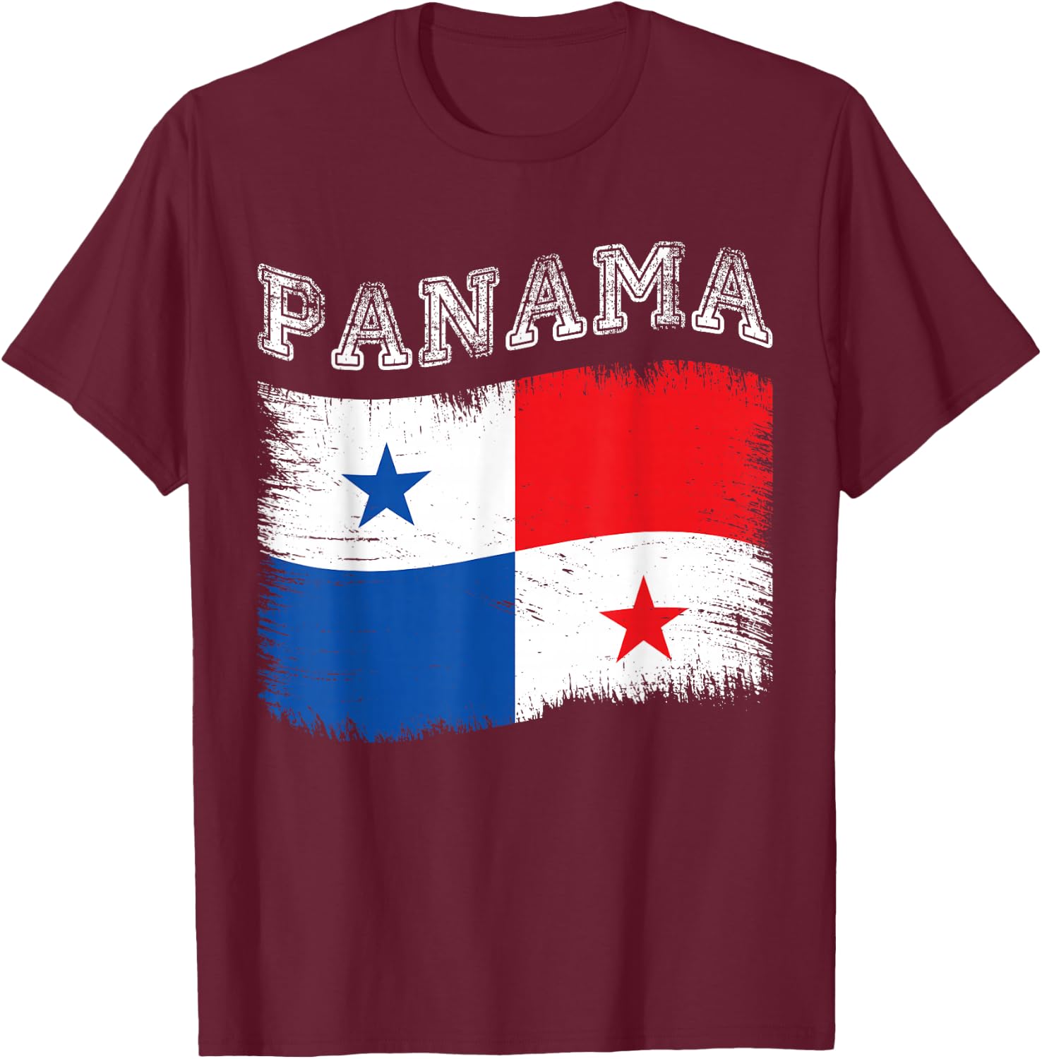 Panamanian Flag Tourist Holiday Destination Panama Flag T-Shirt - T-Shirt | Maroon