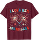 I Love Her Sparklers Funny Matching Couple 4th Of July Men T-Shirt - T-Shirt | Maroon