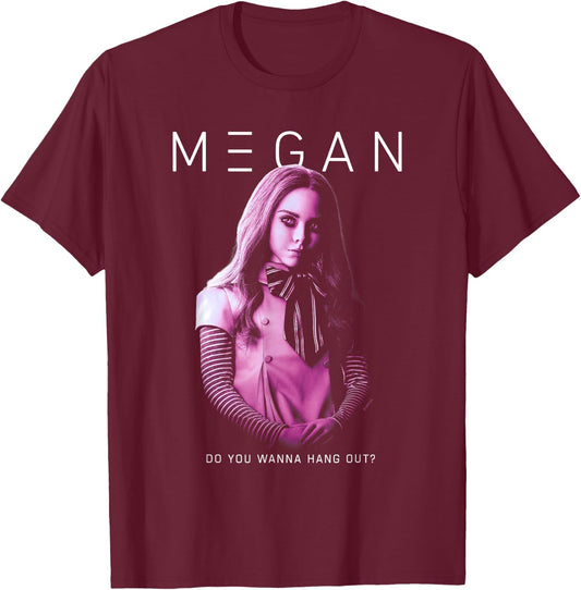 M3GAN Do You Wanna Hangout? Small T-Shirt - T-Shirt | Maroon