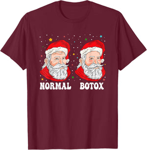 Botox Humor Santa Plastic Surgeon Botox Christmas T-Shirt - T-Shirt | Maroon