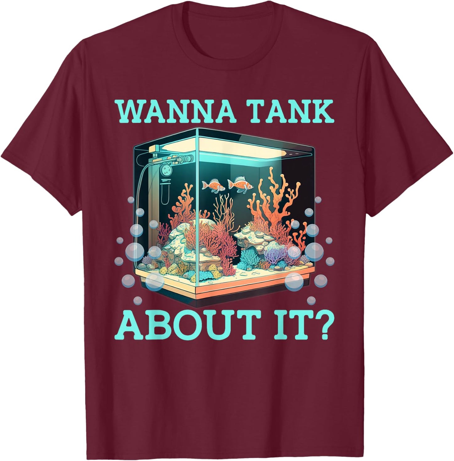 Aquarium Aquarist FishKeeper Reefers Keeper Tank Cleaning T-Shirt - T-Shirt | Maroon