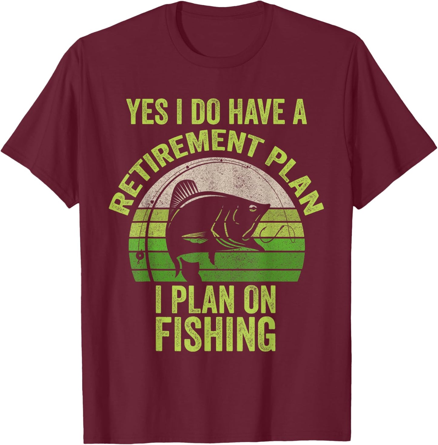 Funny Retired Fishing Shirt , Retirement Fishing T-Shirt - T-Shirt | Maroon