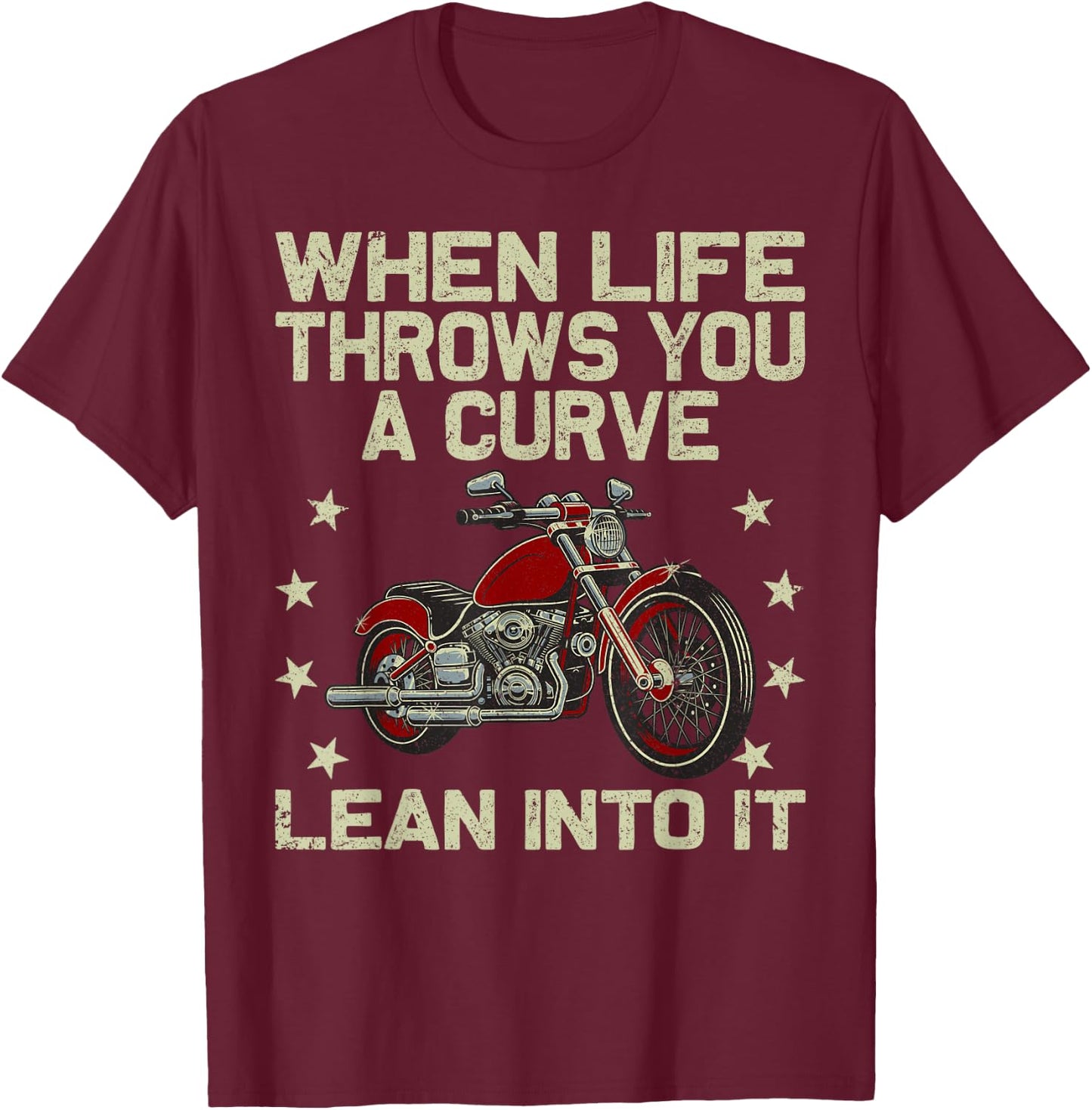 Funny Motorcycle Racer Design Women Motorcycle Lover T-Shirt - T-Shirt | Maroon