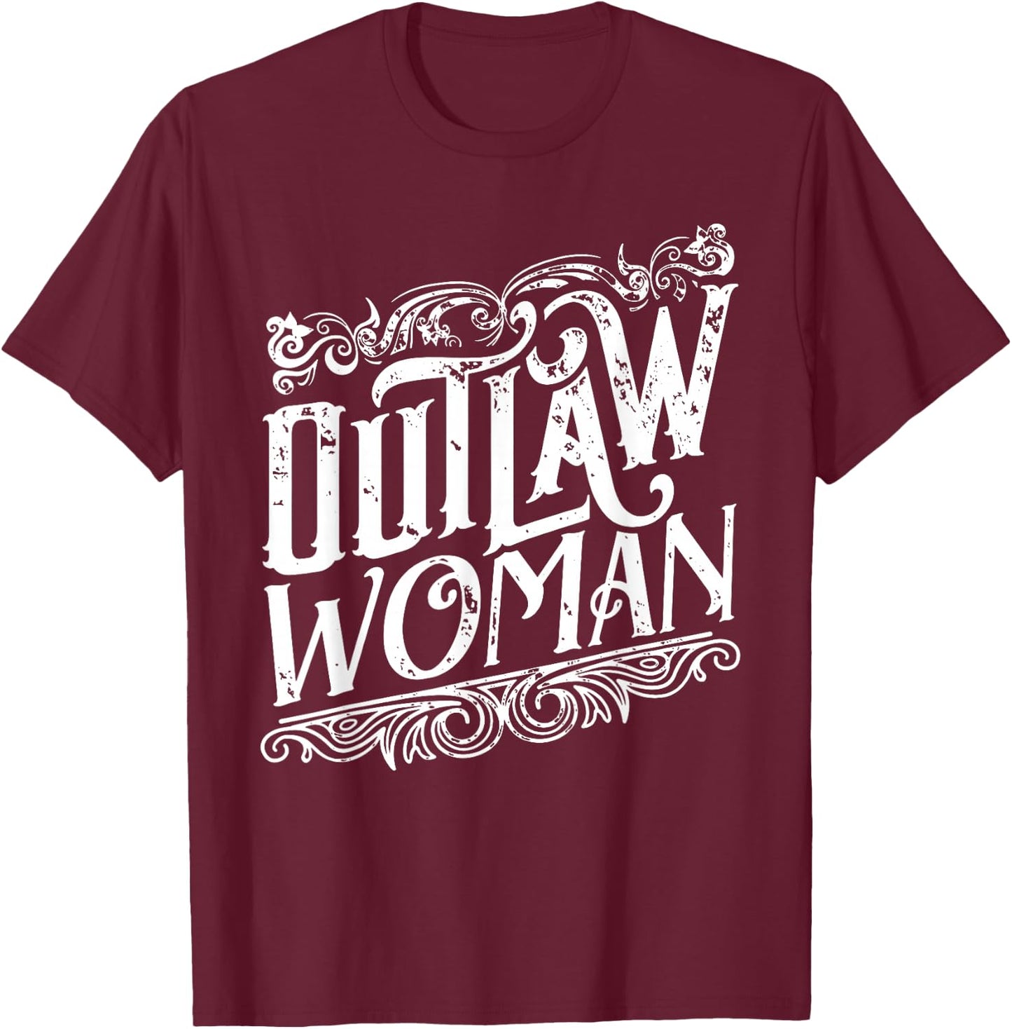 Outlaw Woman T-Shirt - T-Shirt | Maroon