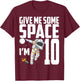 10 Year Old Outer Space 10th Birthday Astronaut Planets T-Shirt - T-Shirt | Maroon