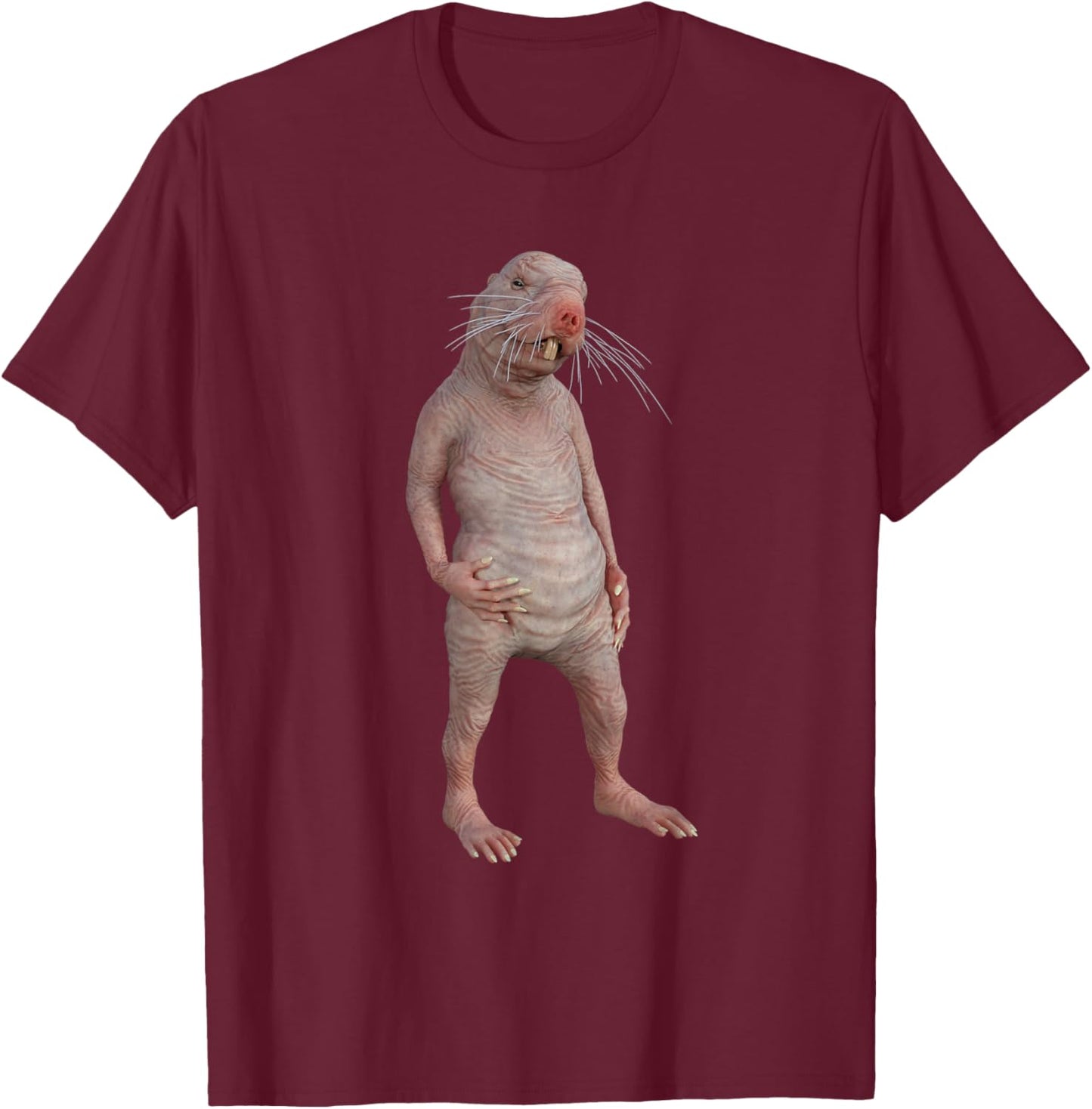 Live Weird Funny Naked Mole Rat Strange Animal T-Shirt - T-Shirt | Maroon
