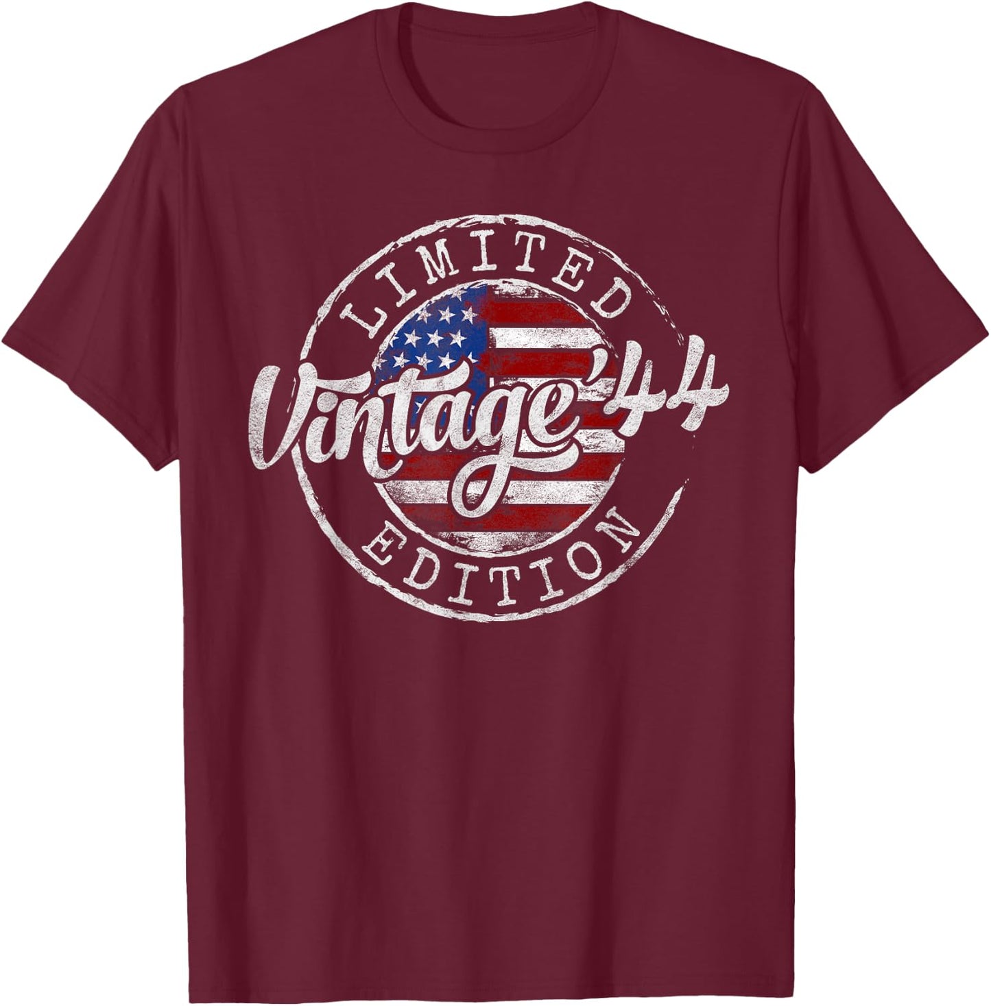 Vintage 1944 81st Birthday Gifts Women 81 Year Old T-Shirt - T-Shirt | Maroon