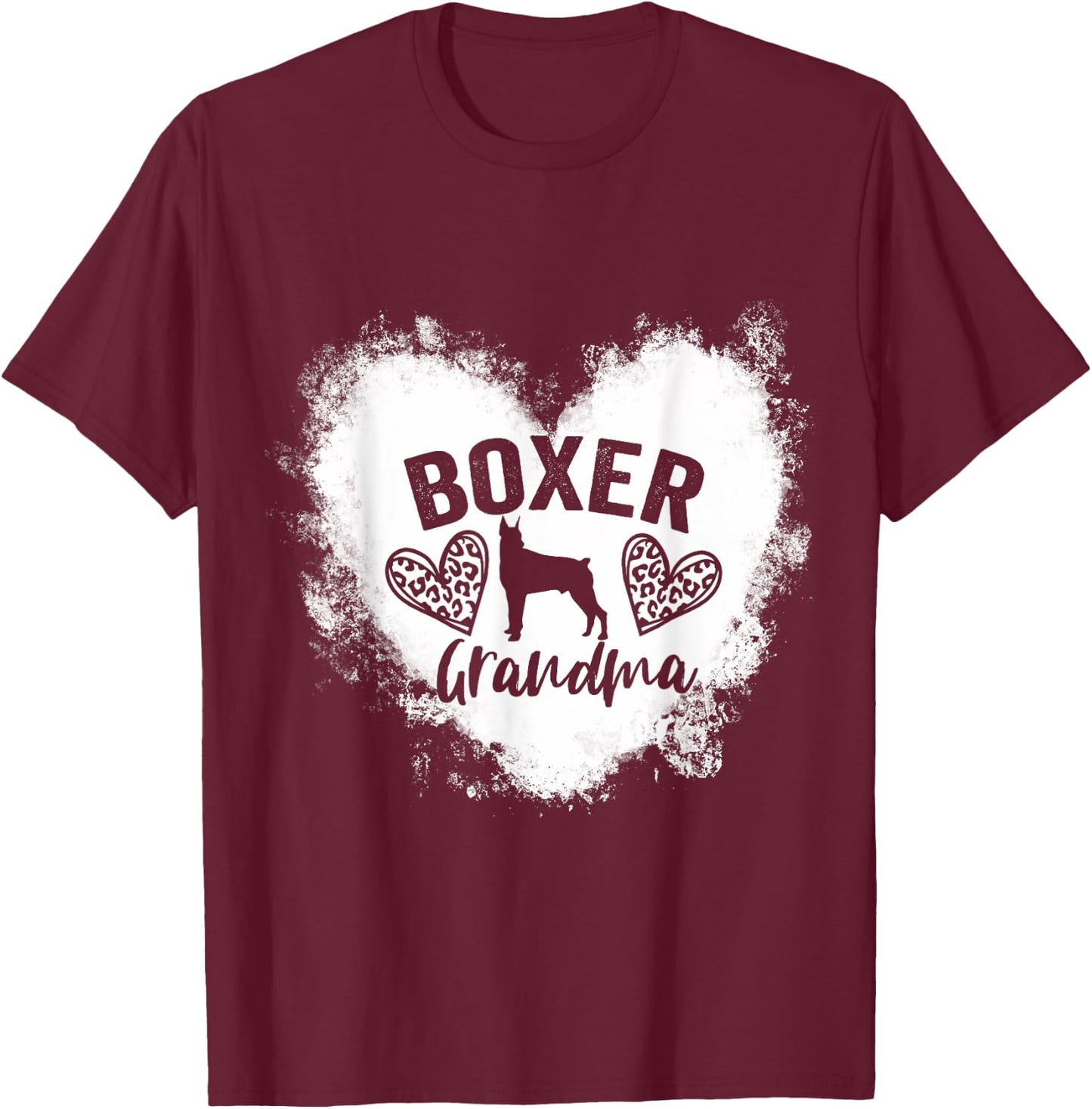 Boxer Grandma Boxer Nana Boxer Dog Lover T-Shirt - T-Shirt | Maroon