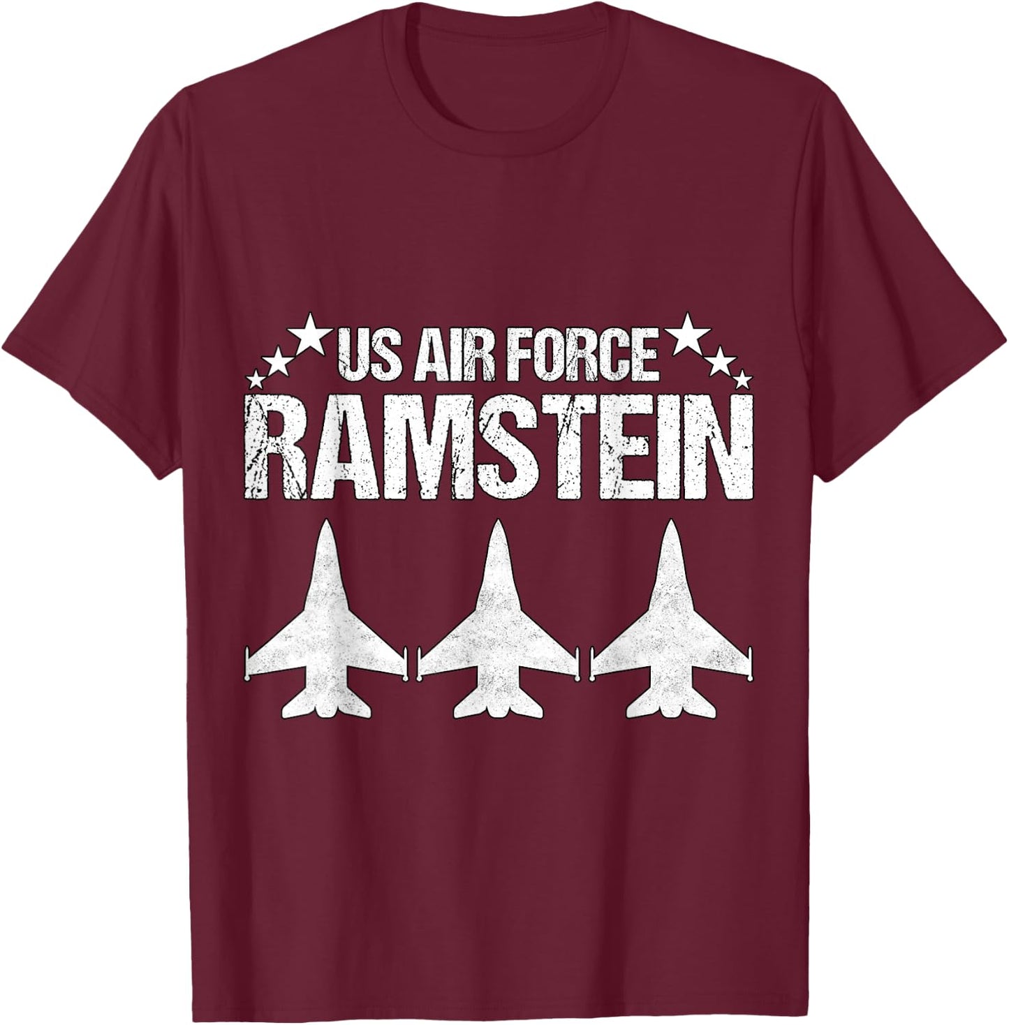Ramstein US Air Force Army T-Shirt - T-Shirt | Maroon