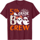 5th Grade Boo Crew Teachers Students Ghost Halloween T-Shirt - T-Shirt | Maroon