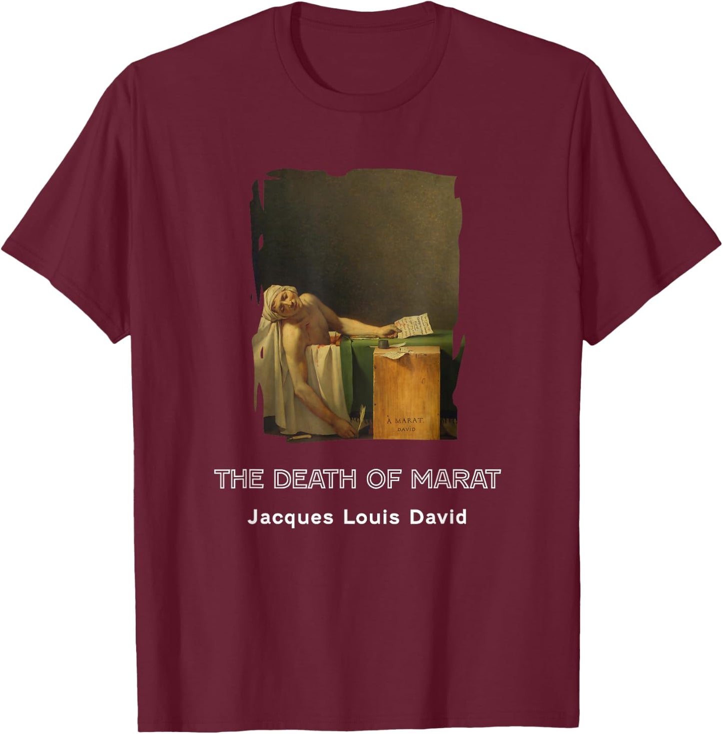The Death Of Marat T-Shirt - T-Shirt | Maroon