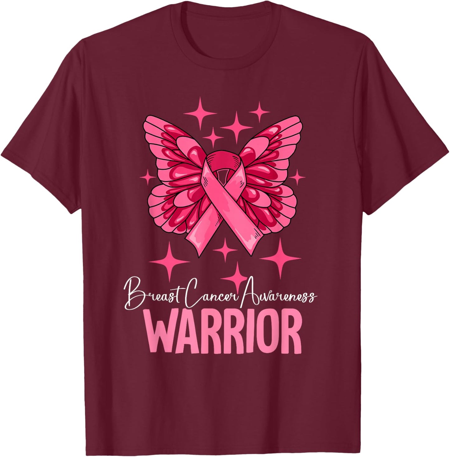 Warrior Breast Cancer T-Shirt - T-Shirt | Maroon