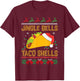 Ugly Christmas Fast Food Joke Jingle Bells Taco Shells T-Shirt - T-Shirt | Maroon
