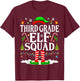3rd Grade Elf Squad Xmas Funny Christmas Third Grade Elf T-Shirt - T-Shirt | Maroon