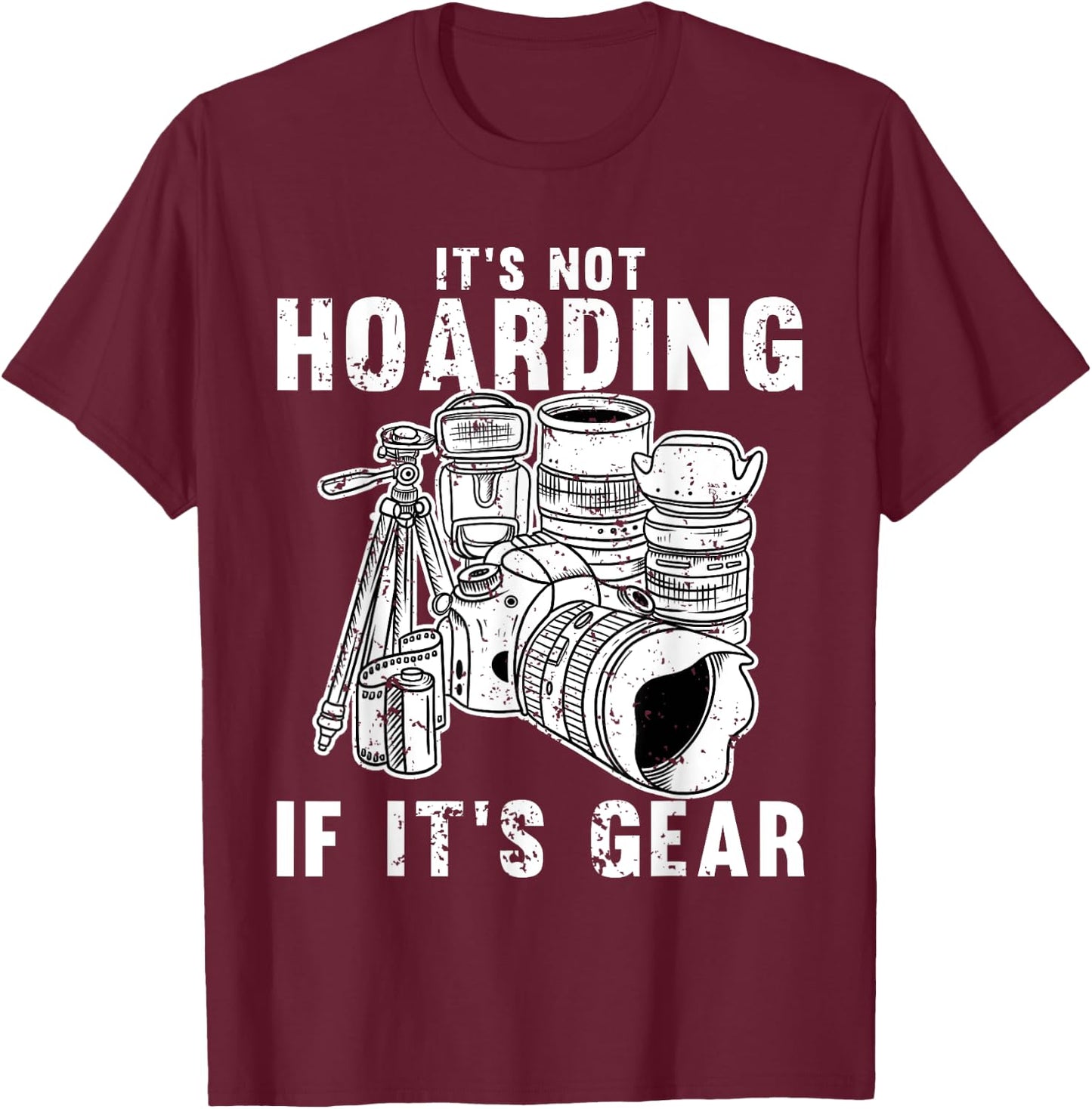 Cool Photography Women Photographer Camera Gear Lens T-Shirt - T-Shirt | Maroon