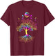 Moon Phases Tree of Life T-Shirt - T-Shirt | Maroon