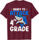 Ready To Attack 4th Grade Shark Fourth Grade Teacher Student T-Shirt - T-Shirt | Maroon