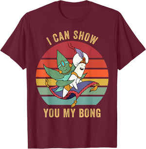 I Can Show You My Bong - Funny Sunset Marijuana Cannabis 420 T-Shirt - T-Shirt | Maroon