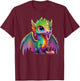 Colorful Dragon Baby Cute Pretty Birthday Graphic T-Shirt - T-Shirt | Maroon