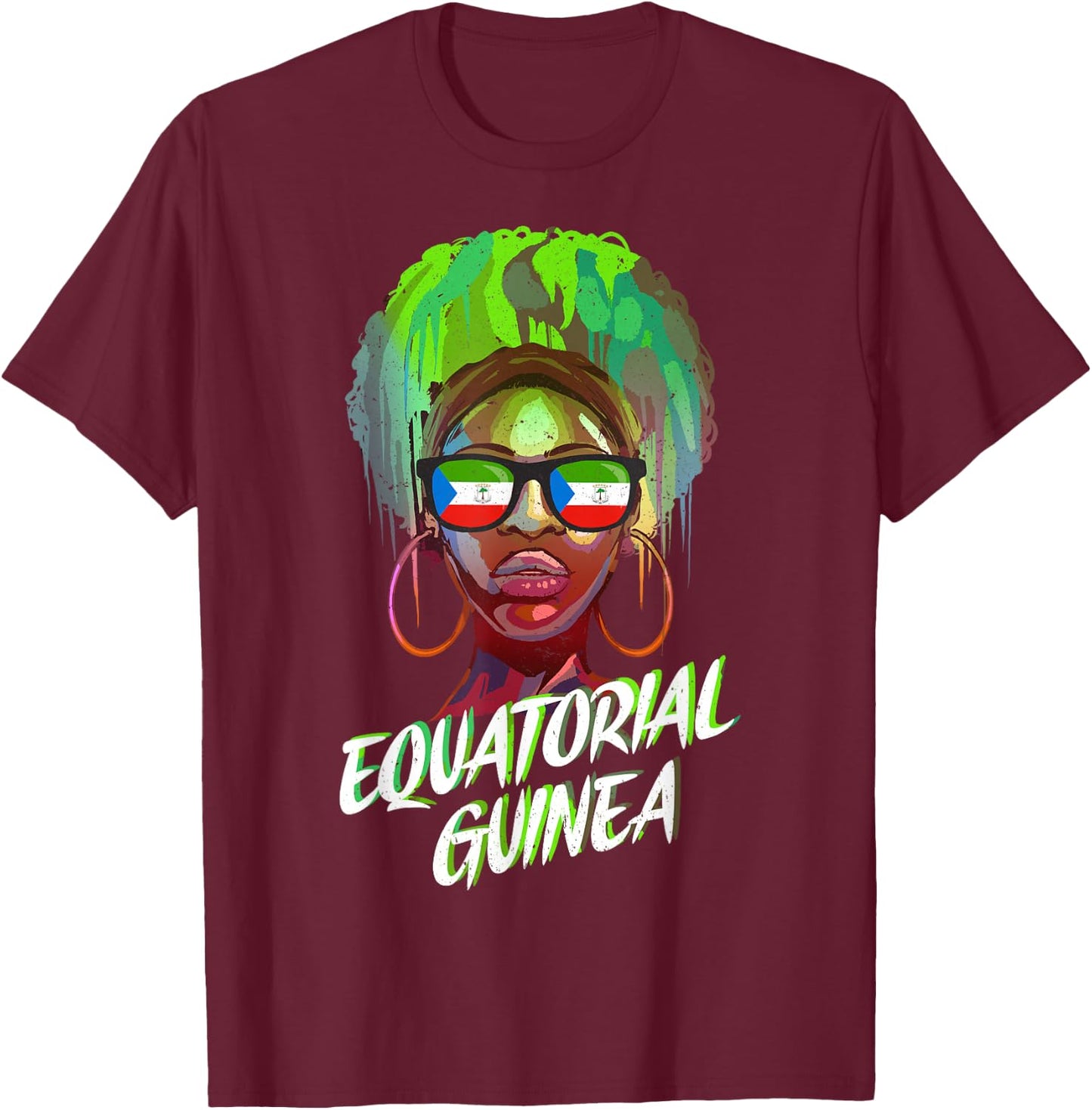 Equatorial Guinea T-Shirt - T-Shirt | Maroon