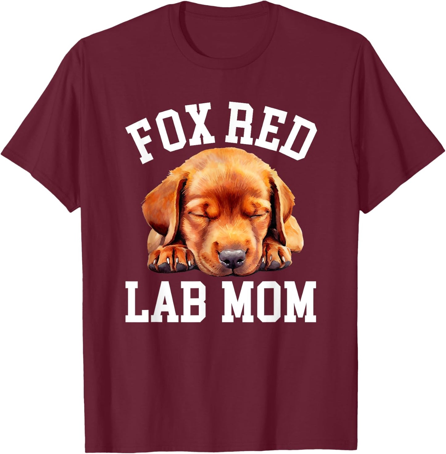 Fox Red Lab Mom Women Labrador Retriever T-Shirt - T-Shirt | Maroon