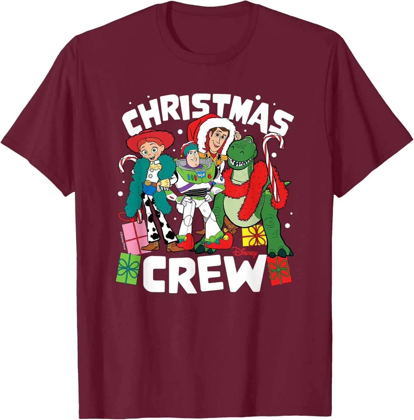 Toy Story 4 - Christmas Crew T-Shirt - T-Shirt | Maroon