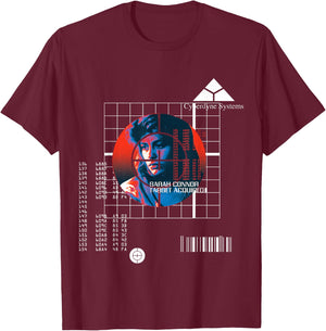 Terminator Sarah Connor Target Acquired T-Shirt - T-Shirt | Maroon