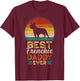 Best Frenchie Daddy Ever, Father's Day, French Bulldog Dad T-Shirt - T-Shirt | Maroon