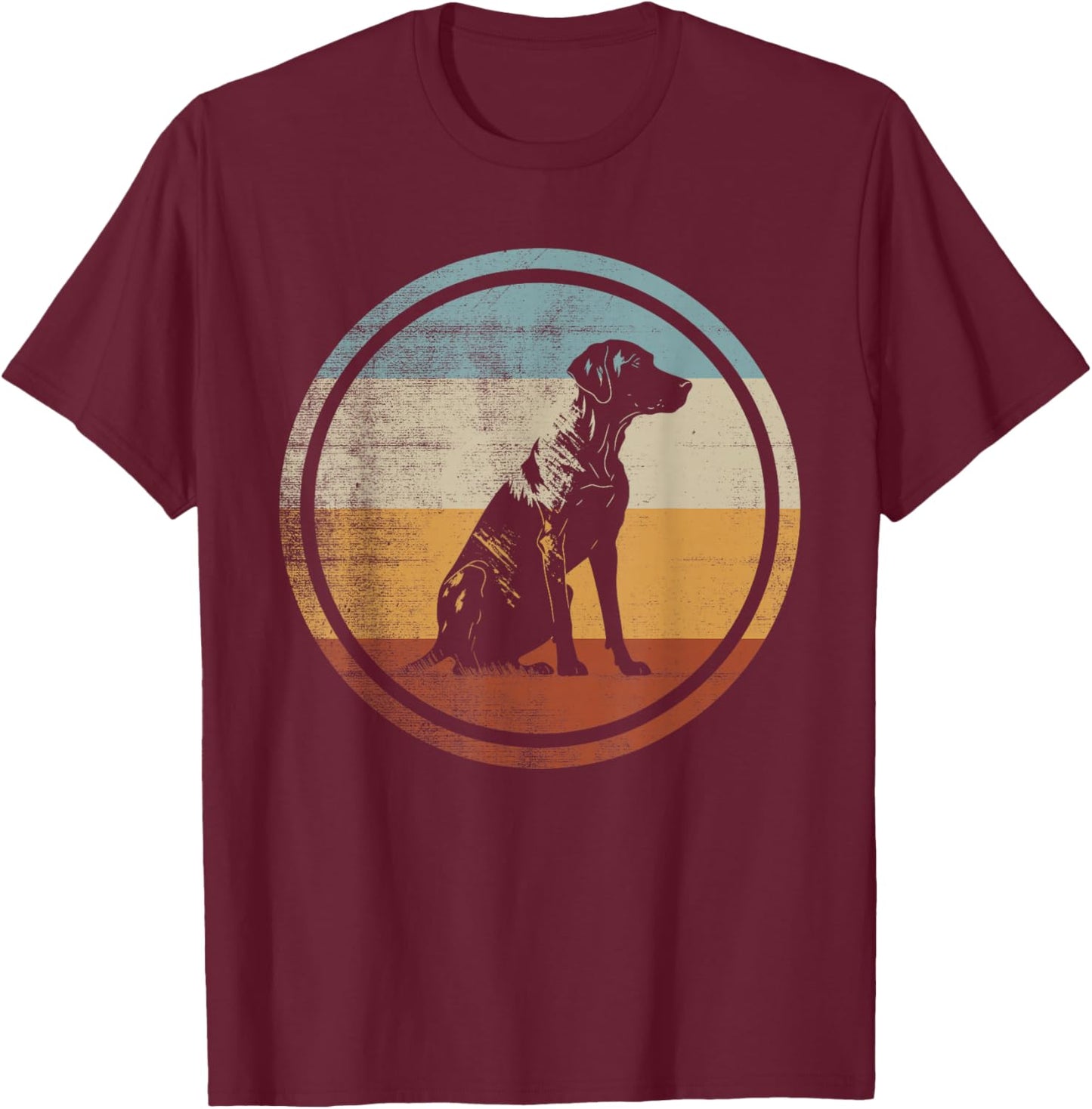 Retro Vintage Design Plott Hound T-Shirt - T-Shirt | Maroon