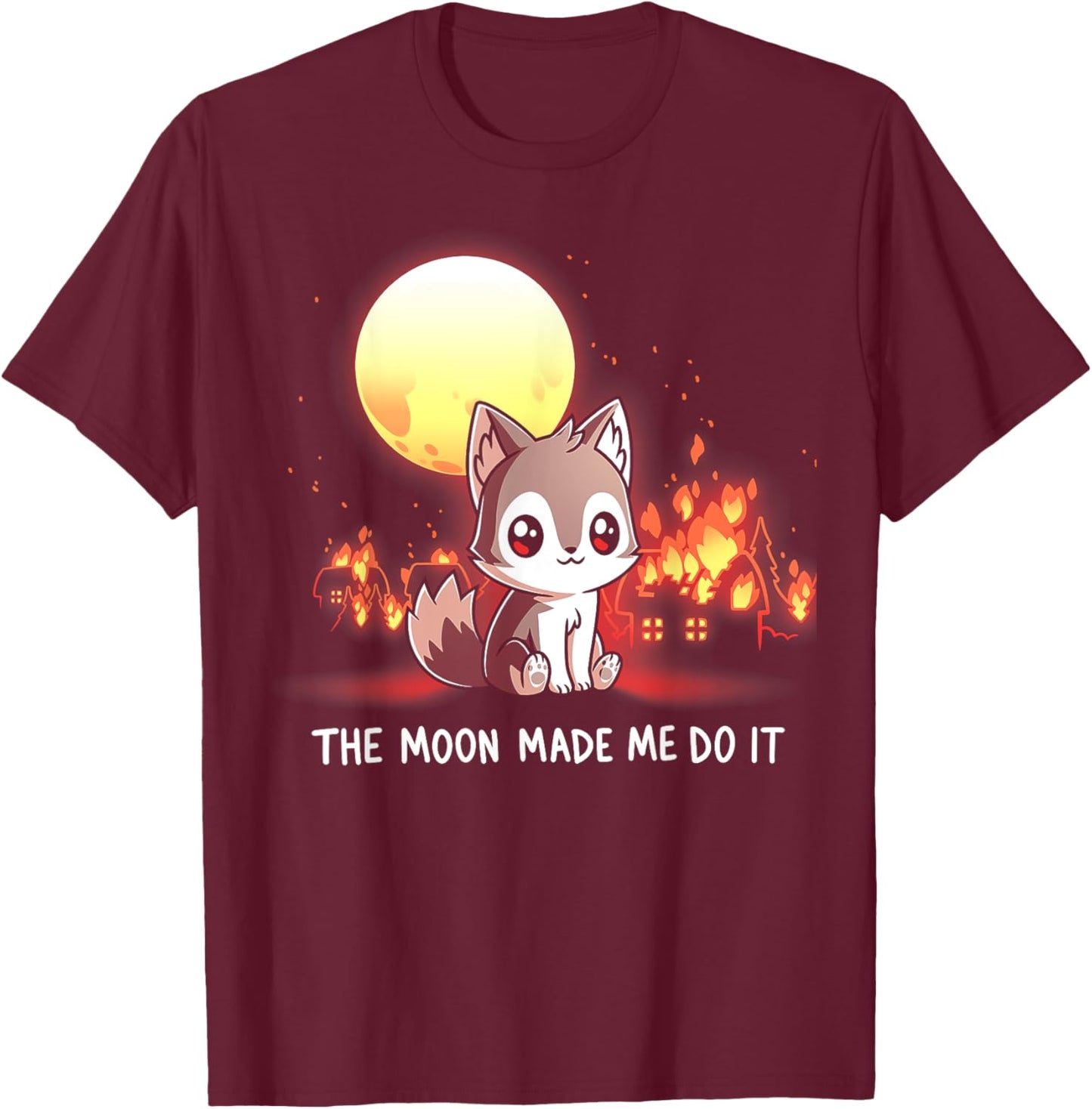 The Moon Made Me Do It T-Shirt - T-Shirt | Maroon