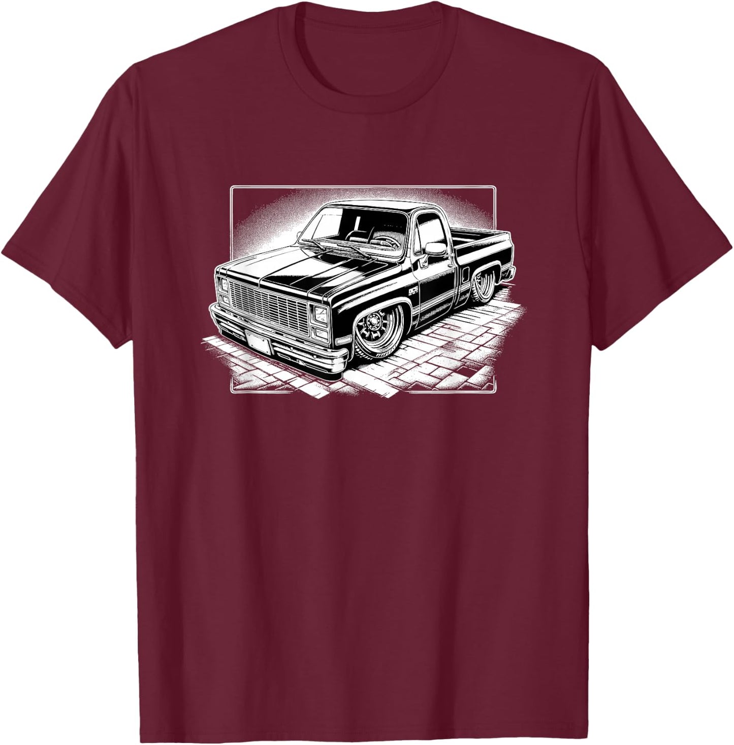 Squarebody C10 OBS Classic truck Squarebody Nation T-Shirt - T-Shirt | Maroon