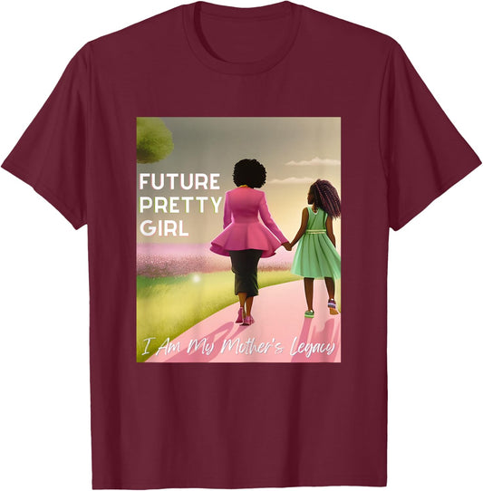Future Pretty Girl | First Black Sorority 08 T-Shirt - T-Shirt | Maroon