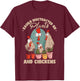Funny Farming Gardening Plant Garden Chicken Plants T-Shirt - T-Shirt | Maroon
