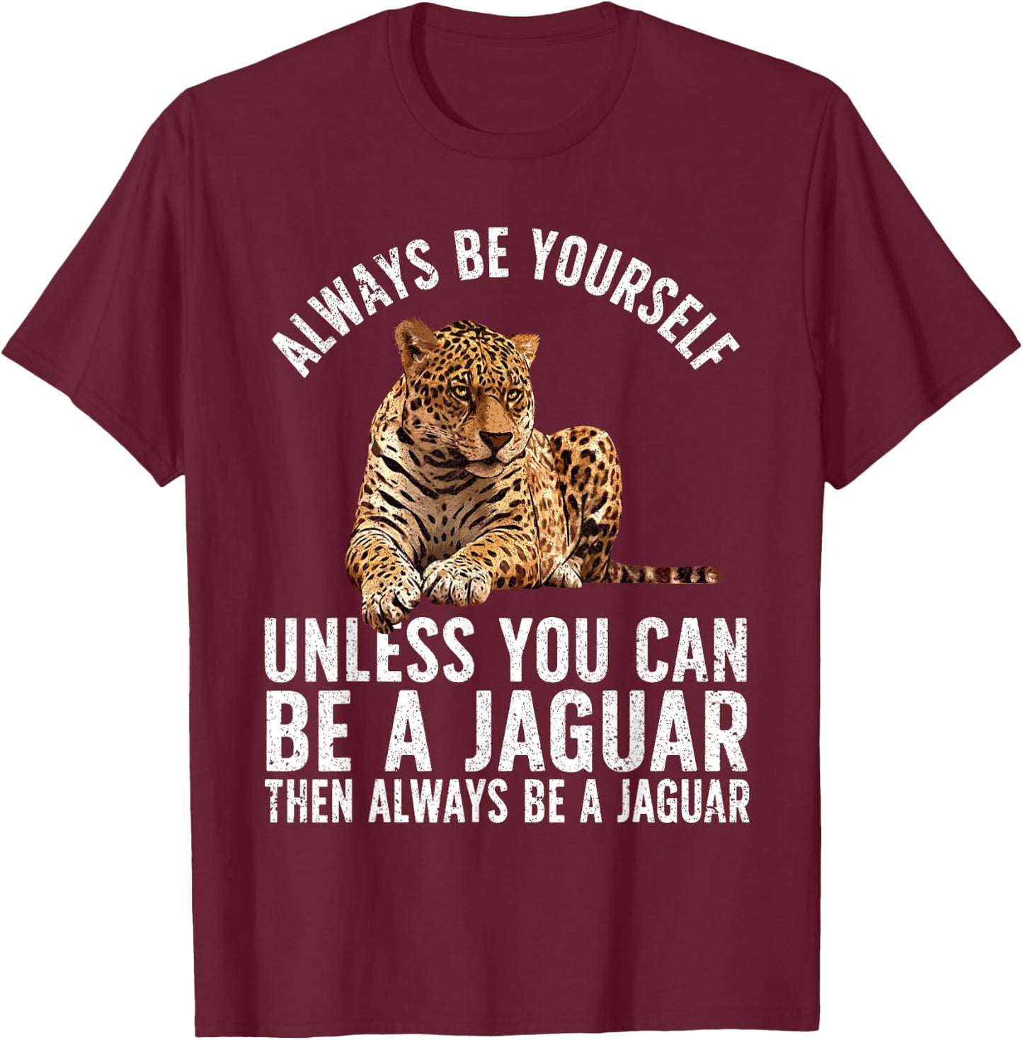 Cool Jaguar Art Women Safari Animal Leopard Jaguars T-Shirt - T-Shirt | Maroon