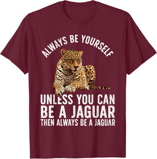 Cool Jaguar Art Women Safari Animal Leopard Jaguars T-Shirt - T-Shirt | Maroon