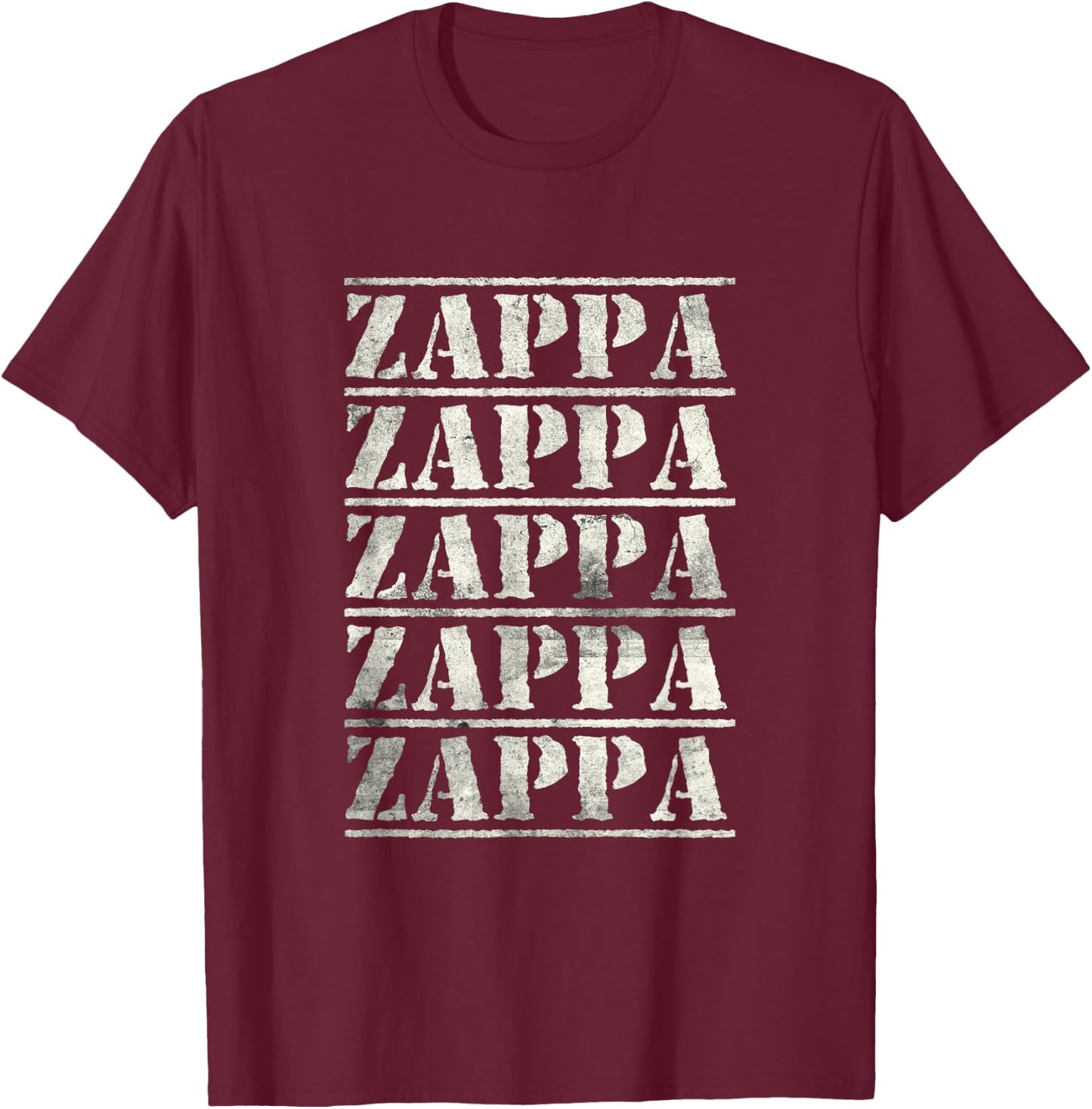 Love Heart Zappa Grunge Retro Vintage Style Black Zappa T-Shirt - T-Shirt | Maroon