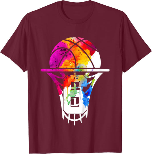 Kids 6 YEARS BASKETBALL 6TH BIRTHDAY T-Shirt - T-Shirt | Maroon