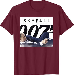 Official James Bond 007 Skyfall T-Shirt - T-Shirt | Maroon