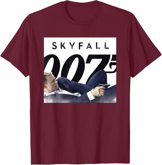 Official James Bond 007 Skyfall T-Shirt - T-Shirt | Maroon