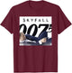 Official James Bond 007 Skyfall T-Shirt - T-Shirt | Maroon