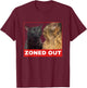 Black Cat Zoning Out , funny cat zoning meme Women Girls Kids T-Shirt - T-Shirt | Maroon