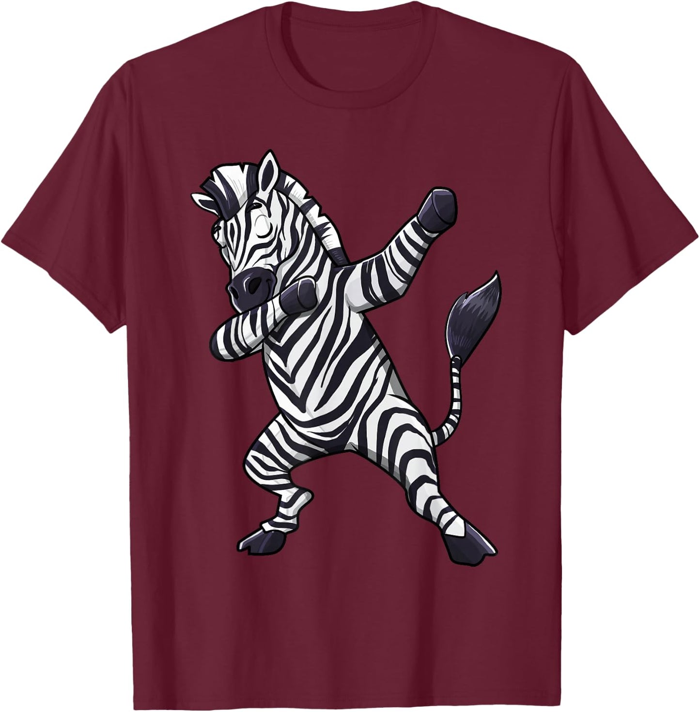 Dabbing Zebra African Zookeeper Animal Lover Men Women Kids T-Shirt - T-Shirt | Maroon