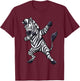 Dabbing Zebra African Zookeeper Animal Lover Men Women Kids T-Shirt - T-Shirt | Maroon