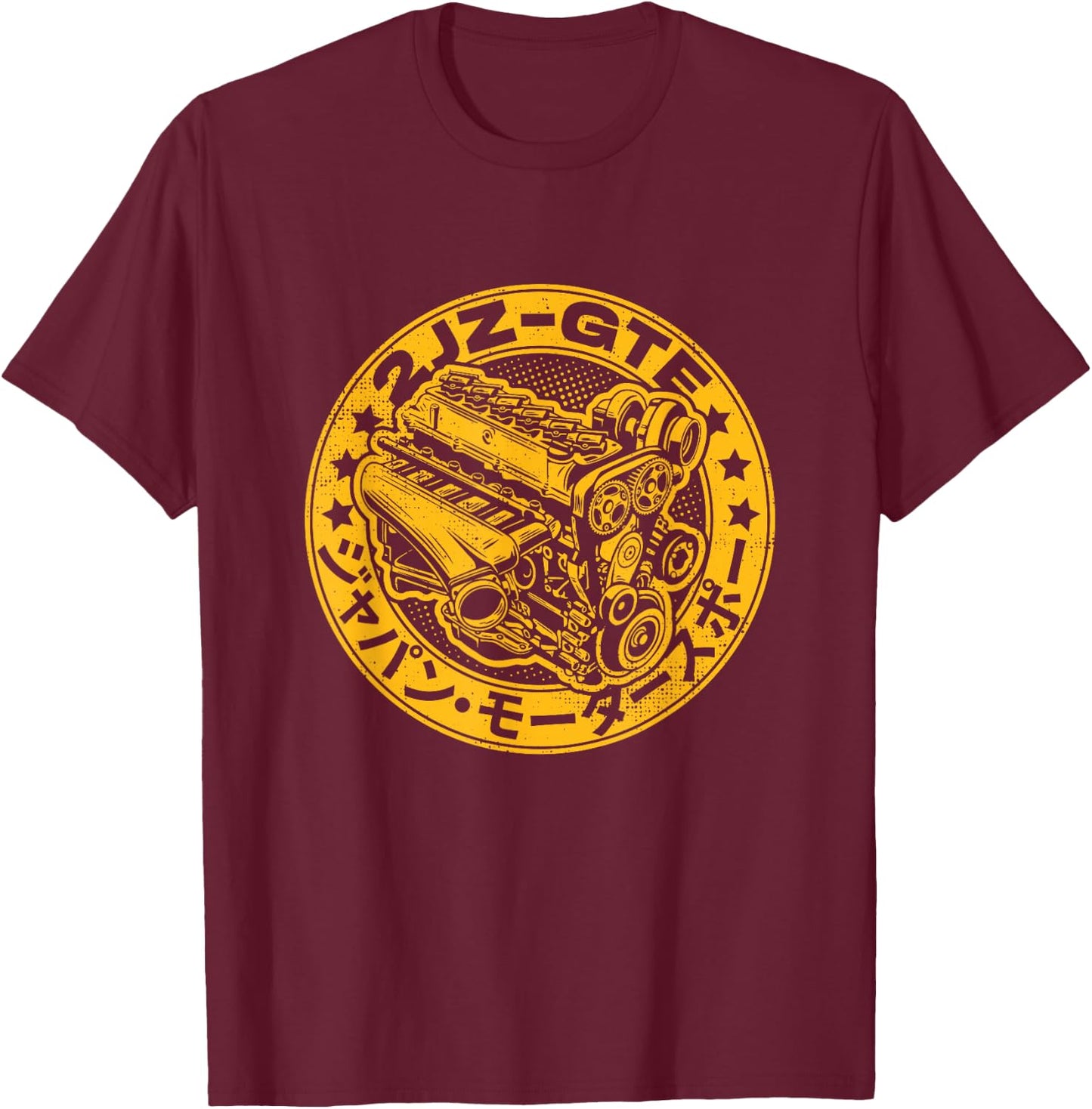 JDM Legend 2JZ GTE Japanese Drag Racing T-Shirt - T-Shirt | Maroon
