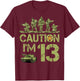 13th Birthday Military I'm 13 Year Old Soldier Camo Birthday T-Shirt - T-Shirt | Maroon