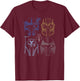 Star Wars: The Mandalorian Outline Bounty Hunter Color Stack T-Shirt - T-Shirt | Maroon
