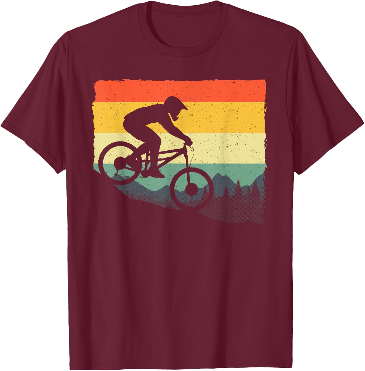 Funny Mountain Bike Art Women Mountainbike Rider T-Shirt - T-Shirt | Maroon