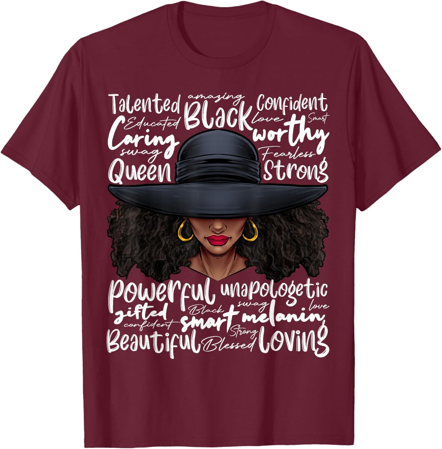 African Black History African American Ladies Juneteenth T-Shirt - T-Shirt | Maroon